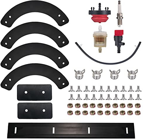 Mikatesi Schneefräse Gummi-Schlangenpaddel 753-04472 735-04032 735-04033 953-04472 Schaberstange 731-1033 Rasierplatte 7 Stück mit Hardware-Kit für MTD Craftsman 53,3 cm Einzelne tage Schneefräse