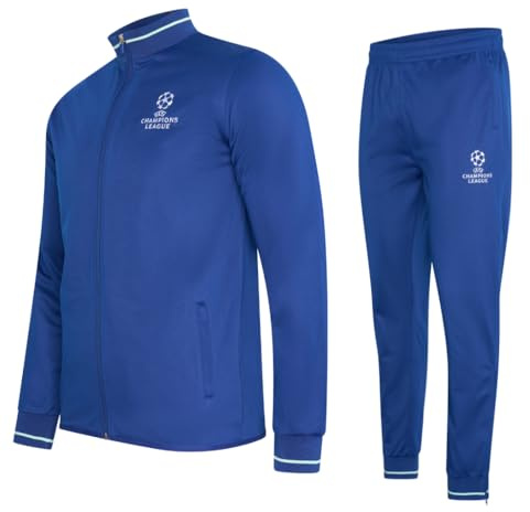 Champions League Trainingsanzug für Herren - saison 22/23 - Small (S) Offiziele product - Langarm Jacke blau - Jacke und Hose für Fussball Training