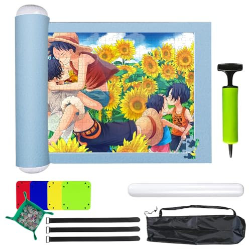 Puzzlematte 3000 Teile, Puzzleteppich Puzzle Roll Storage Mat, Puzzle Matte mit 4 Puzzle Sortierer, Mat Teppich Filz Puzzle Matte Jigsaw Mat, Praktisches Zubehör zur Aufbewahrung von Puzzles