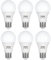 Vanke E27 Screw Bulb, Warm White 2700K Yellow Light, 60 Watts Equivalent, 9W ES LED Bulbs, Large Screw in Light Bulb, 806 Lumen, Non-Dimmable, Pack of 6