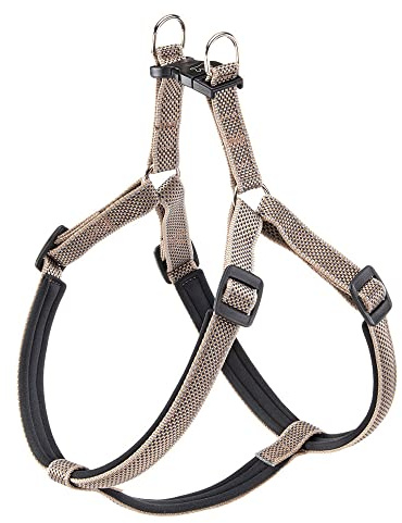 Pettorina per Cani Taglia Grande Riflettente DAYTONA DELUXE EXTRA LARGE, Imbottita, Marrone-Nero