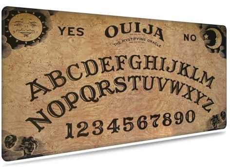 Extended Gaming Mouse Pad with Stitched Edges,Large Non-Slip Rubber Base Mousepad,for Studying Working Office Home,Retro Ouija Board