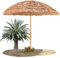 RELAX4LIFE Parasol Exotique Paille Hawaïen Φ243CM, Parasol Plage Tropicale 8 Baleines, Parasol de Jardin Extérieur à 7 Couches pour Balcon Patio Balcon Terrasse…