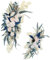 Fouriding Künstliche Hochzeit Bogen Blumen Kit, Hochzeit künstliche Blume Swag Hochzeit Willkommen Zeichen Blumendekorationen für Hochzeitszeremonie Empfang Backdrop Deko (Champagner Blau)