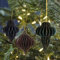Ginger Ray Glitter Edge Honeycomb Hanging Weihnachten Weihnachtsbaumschmuck, 3 Stück, gelb