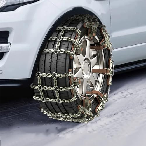 Auto Schneeketten,für Jeep Cherokee Commander Compass Grand-Cherokee,Verstellbare Universal,12 pcs-Small Size for Tyre Width 175-215mm