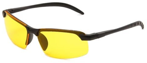 Nachtfahrbrille Unisex, Nachtsichtbrille Filtert Licht von Scheinwerfern mit Hartschalen-Etui Nachtbrille Zum Autofahren Blendschutz Sonnenbrille Night Vision Goggles UV400-Schutz für Angeln Sport