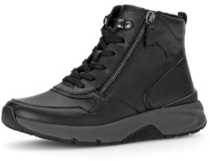 Gabor Damen Schnürstiefeletten, Frauen Stiefeletten,schnürboots,Winterstiefeletten,Winterschuhe,warm,Boots,schwarz (Flausch),39 EU / 6 UK