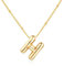 VCCKNB JEWELRY Initialen-Halsketten für Frauen und Mädchen, 14 Karat vergoldet, Buchstaben-Anhänger-Halskette von A-Z, Monogramm-Halsketten, Alphabet-Anfangsschmuck, zierliche, trendige (Gold-H)