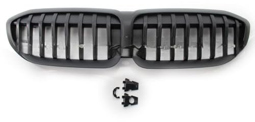 Kühlergrill Front Grill Für BMW 3 Series G20 2019 2020 ABS, Verschleißfest wetterfest und langlebig Sport Stil Autoersatzteile Dauerhaft Grill,Matte black