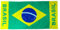 Beyond Happy Strand- und Badetuch mit Brasilien-Flagge, 100 % Baumwolle, 150 x 75 cm, Brasilien-Strandtuch, großes Badetuch für brasilianische Sportfans