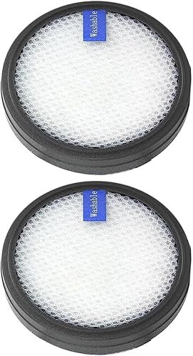 Daaxing Filtros HEPA para PRETTYCARE W200 W300 W400 - Accesorios de repuesto ligeros para aspiradora inalámbrica, lavables y reutilizables (2 unidades)