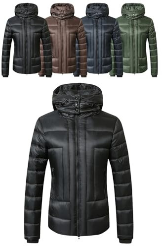 Covalliero - Damen Steppjacke | Übergangsjacke mit Doppelkragen & 2 Taschen | Kapuzenjacke mit abnehmbarer Kapuze | wasserabweisende Reitjacke | Reitbekleidung in Black | Größe M