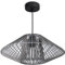 Paco Home LED Pendelleuchte Wohnzimmer Pendellampe Hängeleuchte Esszimmer Küche Deko Vintage Korboptik Boho Natur E27, Lampenart:Pendelleuchte, Farbe:Schwarz 6
