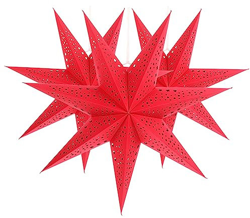 Angoily 3stücke Teiliges Hängender Weihnachtsstern Lampenschirm Für Festliche Dekoration Wohnräumen Restaurants Und Bars Installieren Kreative Raumbeleuchtung