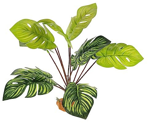 Toddmomy Dekorative Kunstpflanze Für Terrarien Simulierte Blätter Für Reptilien Habitat Ideal Als Aquarium Deko Kunstpflanze Für Spinnen Chamäleons Schlangen Und Geckos