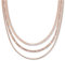 Layering Kette rose vergoldet - Wasserfestes 3er Ketten Set in 18K Rosegold oder Silber | Verstellbare Figaro- und Schlangenkette - 316L Edelstahl - Rosegoldene Halskette Damen