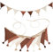 Wimpelkette Girlande Wimpelkette Kinderzimmer,2.6m Musselin Baumwolle Stoff Wimpelkette,Bunte Wimpelkette Stoff, Hausbett Deko Mädchen & Jungen,Wanddeko Geschenk,Babyzimmer Dekoration (B)