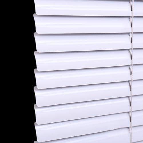 Tenda Veneziana Alluminio Cortina Interno Parasole Finestre Porte Lamelle 25mm Tapparella in Listelli Orizzontali avvolgibile Personalizzabile Persiane Oscuranti (W135cm×H300cm,Pure white)