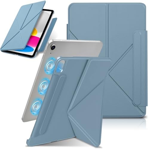 Hinnwer Custodia Cover Compatibile con iPad (A16) 11 Generazione 11 Pollici 2025/iPad 10 Generazione 10,9 2022, Custodia Magnetica con Supporto Told, Auto Sonno/Veglia, Custodia Rigida Blu