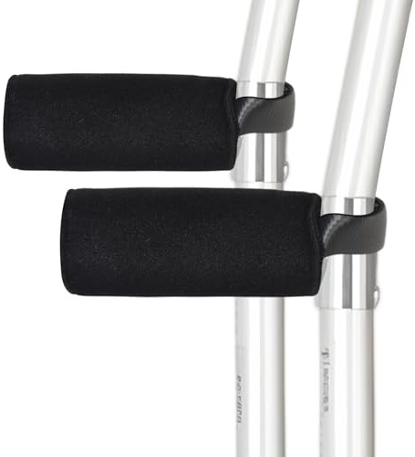 Luxvara 2 almohadillas de agarre para muletas, almohadillas de apoyo para antebrazos, muletas con absorción del sudor, cómodas y antideslizantes, fundas para descansar de brazos para caminar