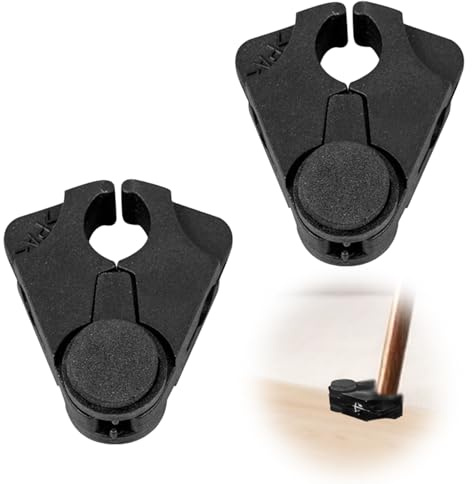 WQNNQW 2 Stück Krückenhalter, Schwarz Stockhalter Gehstockhalter,Gehstockhalter Für Tisch Halterungen,Zur Befestigung an Schreibtischen,Krücken Zubehör,Für Gehstöcke Mit Einem Durchmesser