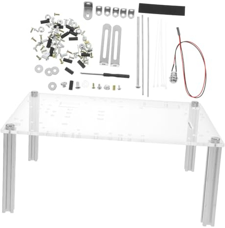 Operitacx Open Air Computer Case Transparent Motherboard Chassis Bracket Compact DIY Open Frame Uatx Easy Installation Stable Design