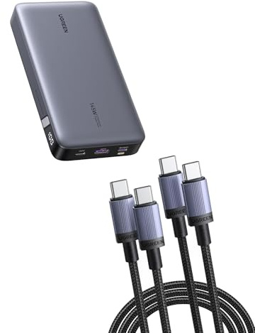 UGREEN Nexode Power Bank 145W 25000mAh con UGREEN 2Pack Cavo USB C 240W