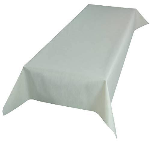 Sensalux Tischdecke, Öko-Tex 100, abwaschbar, creme, 1,2m x 2,5m, Bierzeltgarnitur, Tischtuch, Tischwäsche, stoffähnliches Vlies, Party, Catering, Vereinsfeier, Geburtstagsfeier