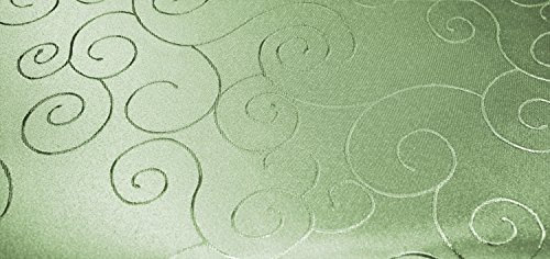 Unbekannt Mitteldecke Tischdecke eckig 130x260 cm Struktur damast Tafeltuch Circle bügelfrei #1287 (lindgrün antik)