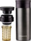 Ovente Travel Mug with Flavor Infuser, Hot/Cool Thermos, Vacuum Insulated, Stainless Steel, Nickel Brushed, 16 oz, Gunmetal (MSA16G)