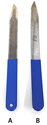 MG Lavorazione artigianale pelle e cuoio Couteau cordonnier Lion Réalisé en acier trempé À haute teneur en carbone Lame affûtée et manche avec revêtement en plastique