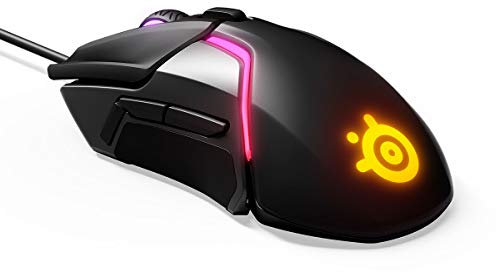 SteelSeries Rival 600 Gaming Maus, OLED-Display, Taktile Alarmierung, 16000 CPI, multicolor – schwarz