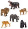 Terra by Battat 6 Wildtiere Figuren – Gorilla, Löwe, Tiger, Nilpferd, Jaguar, Nashorn – Realistische Tierfiguren Set, Kinder Spielzeug ab 3 Jahre