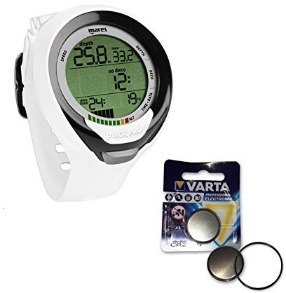 Mares Puck Pro Plus - Ordenador de buceo (incluye pila gratis), color blanco y negro
