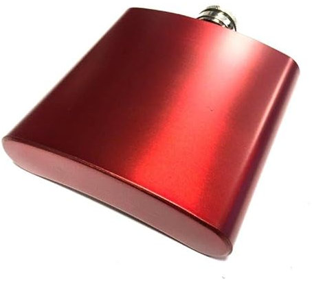 Wadle Petaca (6 oz, 180 ML) en Rojo metálico