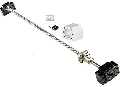 CNCCANEN Kugelschraube 1605-300 mm Endmaschine mit Ballnut Gehäuse + Kupplungen BK/BF12 CNC 700mm 700mm