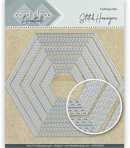 Card Deco Stanz- und Prägeschablonen - Stitch Hexagon
