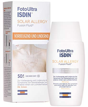 ISDIN FotoUltra Solar Allergy LSF 50+ (50 ml) | Verhindert und lindert die Symptome, die mit Sonnenallergie und anderen Arten von Photodermatose verbunden sind