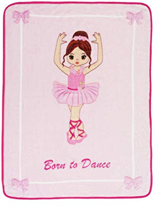 EVERYDAY KIDS Kleinkind-Überwurfdecke, 76,2 x 101,6 cm, Ballerina Born to Dance, super weich, plüschig, warm und bequem