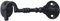Black Traditional Cast Iron 4 (100mm) Cabin Hook & Eye - House Door Latch/Catch