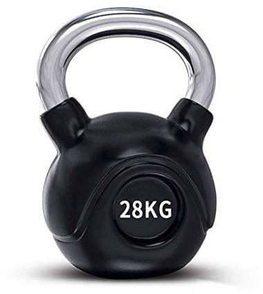 ZXQZ Small dumbbell Kettlebell Weights, Iron Kettlebells with Vinyl Coating for Floor and Equipment Protection, Noise Reduction, for Core, Weight Training. Fitness dumbbell (Size : 28kg)