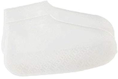 Fundas impermeables para zapatos, reutilizables, plegables, de silicona, para zapatos de lluvia, protectores de zapatos, cubrezapatos, para hombres y mujeres, White, Large