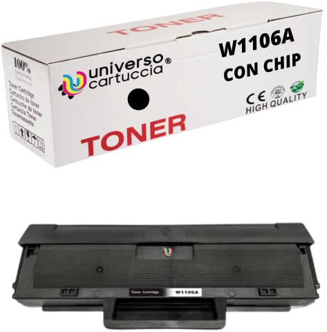 universo cartuccia kompatibel mit HP W1106A mit Chip für HP Laser MFP 135a, 135w, 137fnw, 107a, 107w, 106a Version von 1.000 Kopien (1)