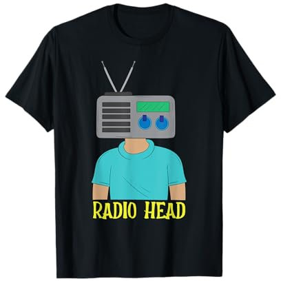 Funny Literal Radio Head Audiophile Music Lover T-Shirt