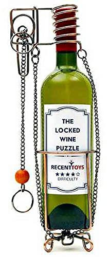 Recent Toys Locked Wine Brain Teaser Puzzle for Adults Wine Escape Puzzle Fun Novelty Gift for Men and Women Bottle not Included