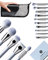Eigshow Lot de 15 pinceaux de maquillage professionnels pour fond de teint, poudre, anti-cernes, ombres à paupières, maquillage pour les yeux, le visage, la crème liquide, les cosmétiques (Bleu bébé)