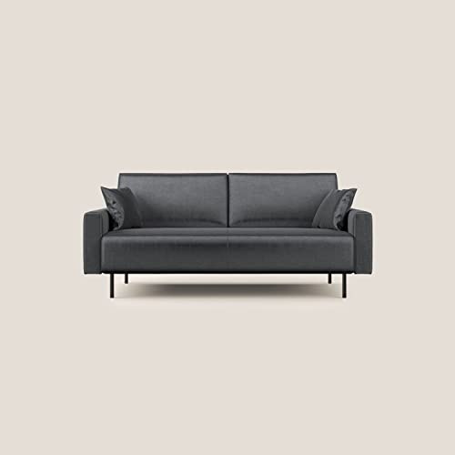 Divani.Store Arthur Sofa, Samt, Anthrazit, 170 cm