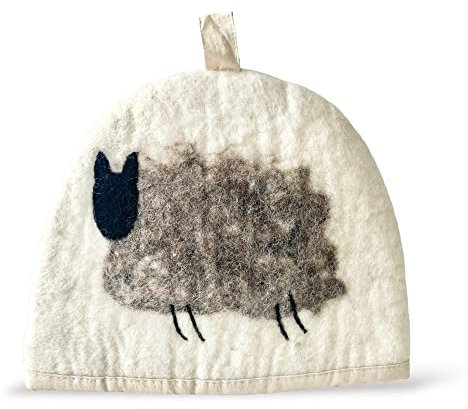 Glaciart One Couvre-théière Confortable en Laine |Grand Couvre-théière en Forme de dôme pour théière, Bouilloire ou Presse française|Fait à la Main et feutré à l'aiguille à partir de Laine Naturelle