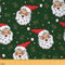 Weihnachts Stoff Meterware Santa Claus Dekostoff für Stühle Weihnachtsbaum Zweige Holly Möbelstoff Stars Galaxy Draussen Stoff DIY Craft Patchwork Wasserdichter Stoff 920 x 150 (HxB) Grün